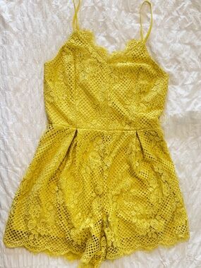 GB Yellow Lace Romper